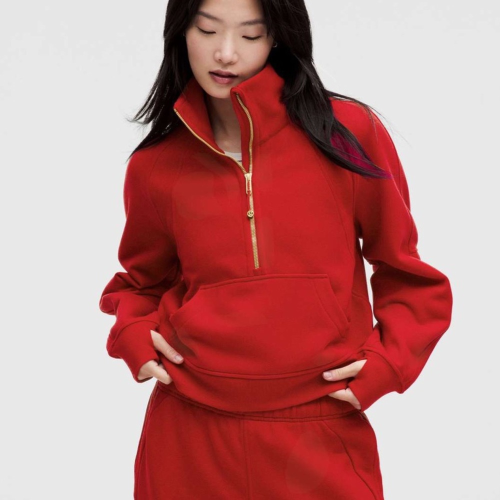 Lululemon Lunar New Year Scuba Oversized Funnel-Neck Half Zip
Dark Red